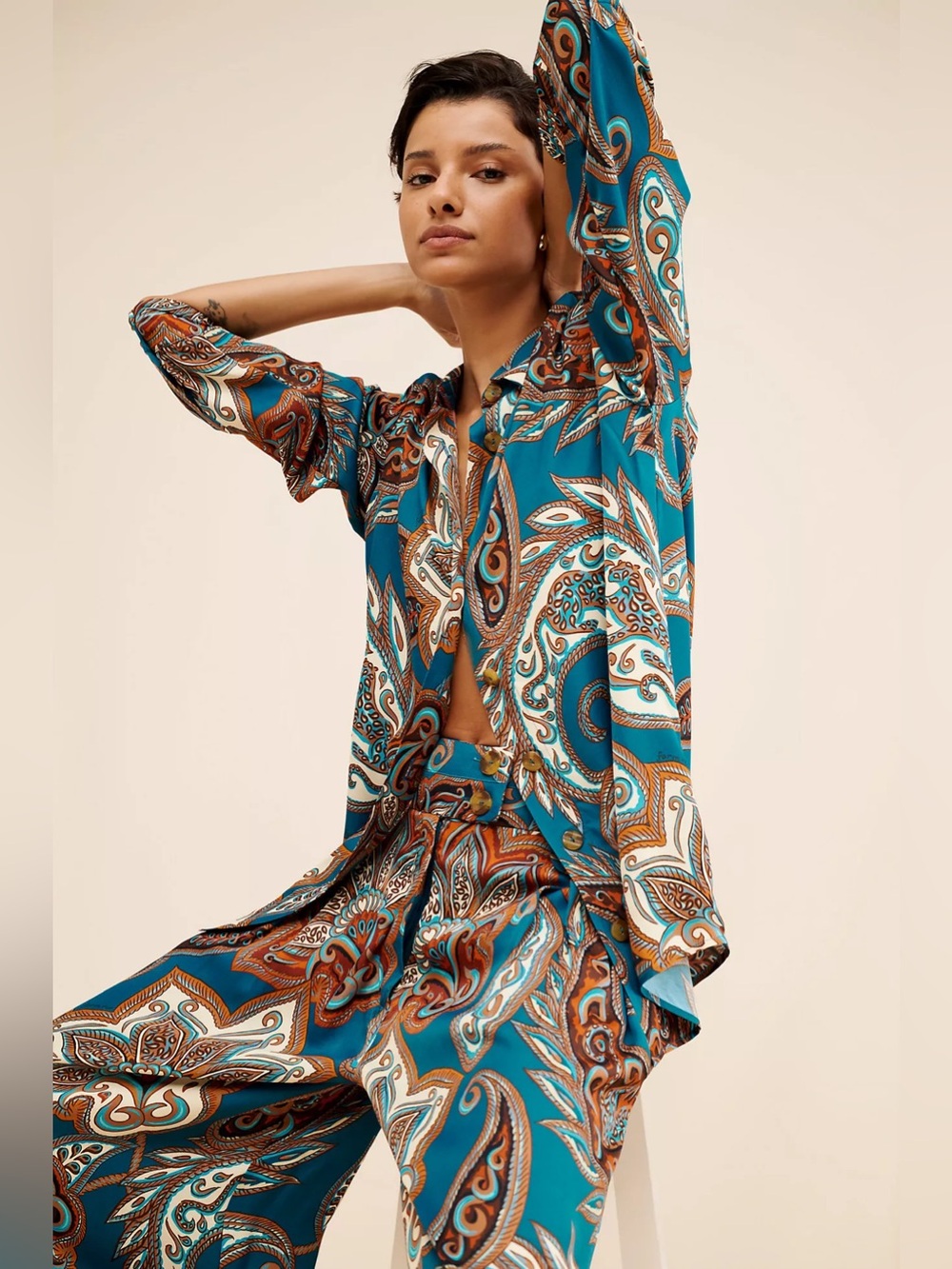 FARM Rio: Leopard Paisley Pants - Picture 4 of 14